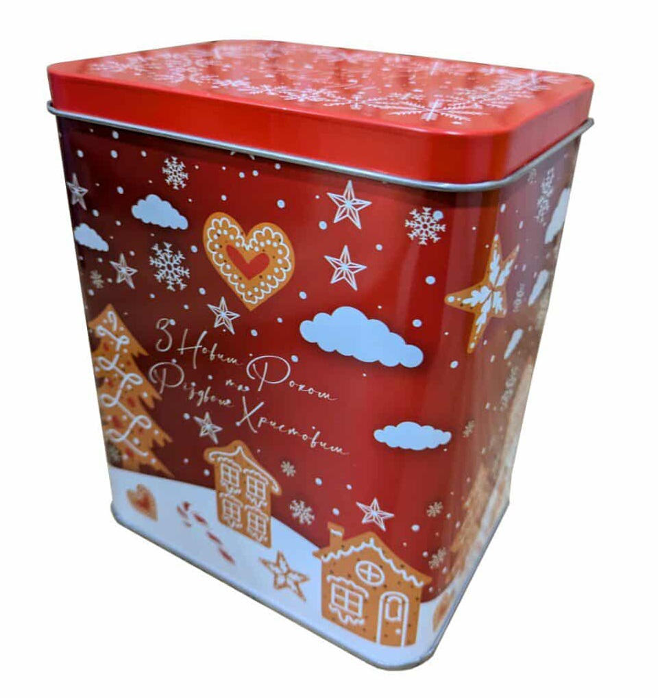 Новорічний подарунок у жерстяній упаковці RETAIL HOLDING №5 800 г. (Люкс)